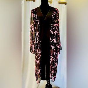 BCBG Max Azria Womens Robe/Kimono Metallic Printed Casual